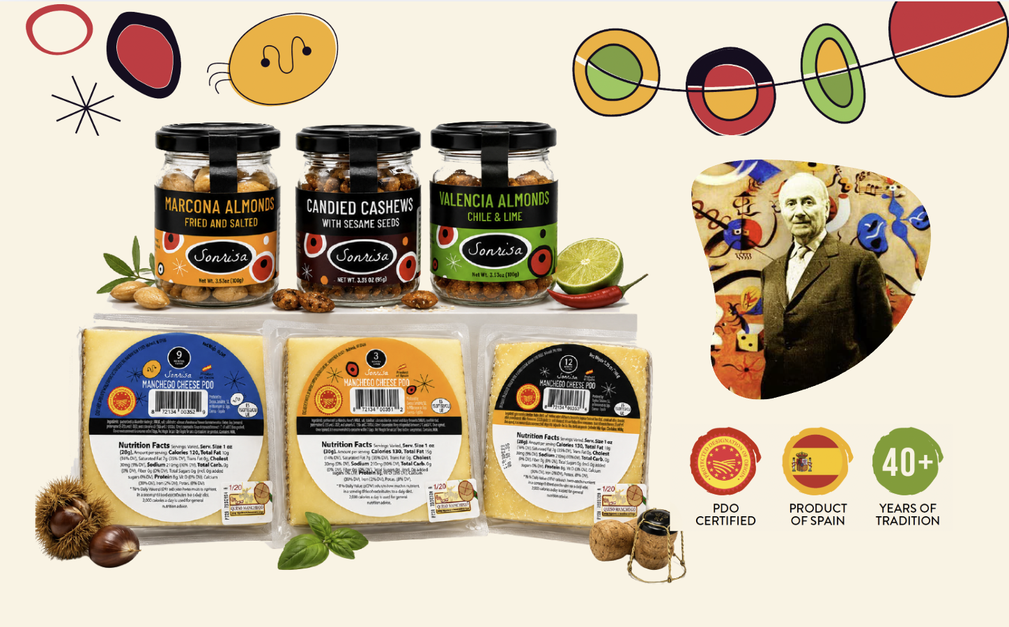 Sonrisa Now Available | Authentic Spanish Manchego & Gourmet Snacks | Carmela Foods